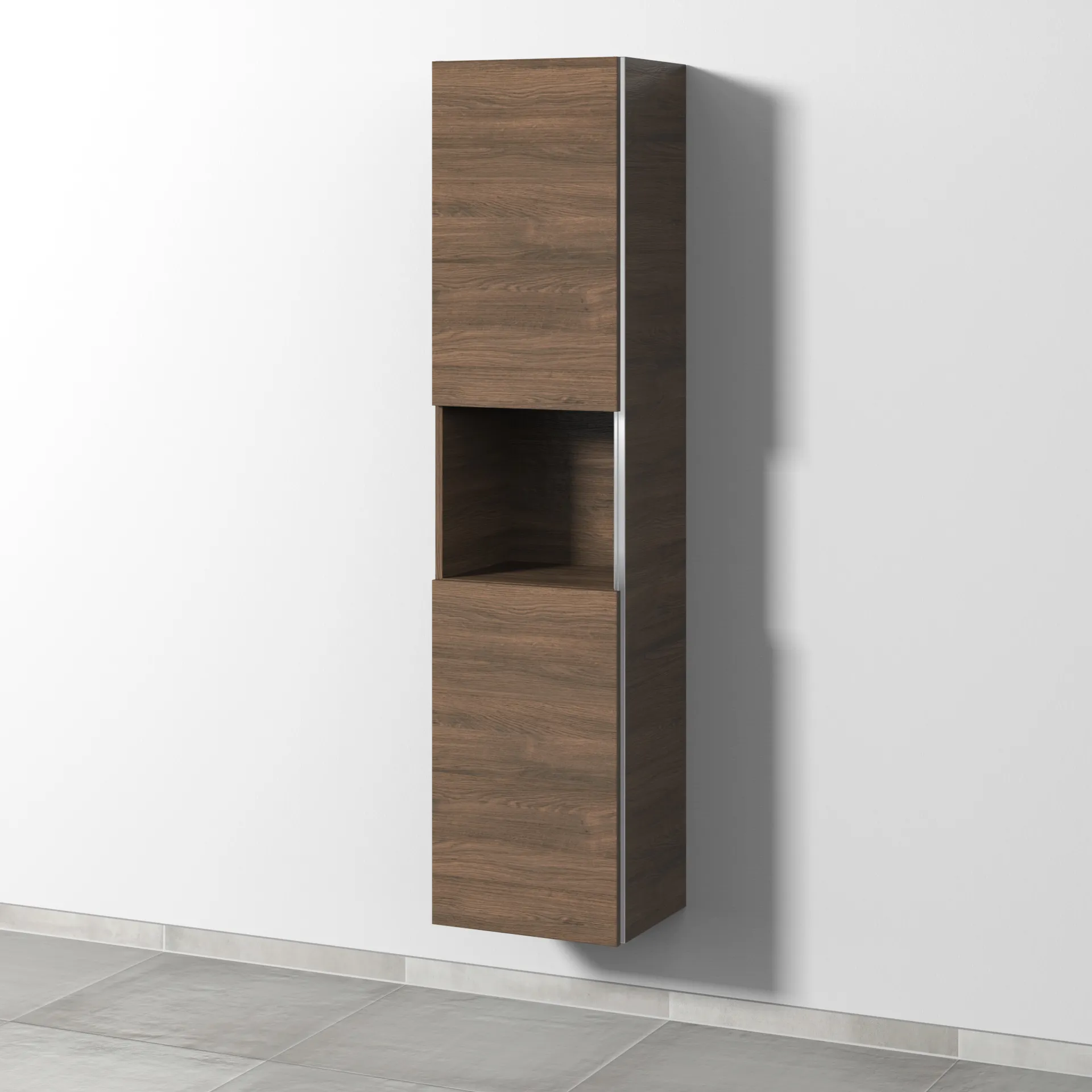 Sanipa Hochschrank „3way“ 400 × 1700 × 345 mm Anschlag links, in Eiche Arizona, Anschlag links