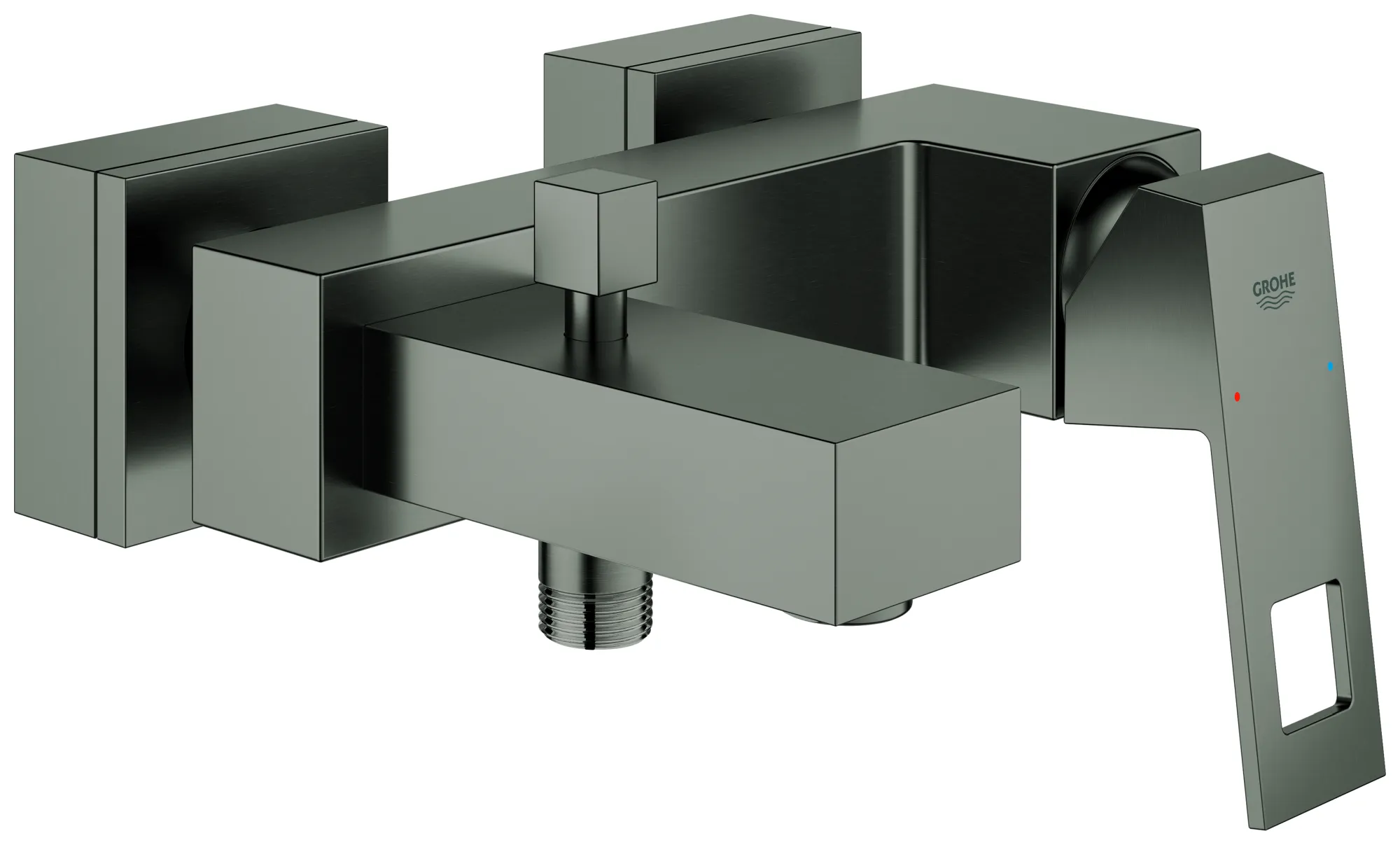 Einhand-Wannenbatterie Eurocube 23140, Wandmontage, eigensicher, chrom Einhand-Wannenbatterie Eurocube 23140, Wandmontage, eigensicher, chrom
