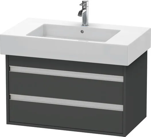 Duravit Waschtischunterschrank wandhängend „Ketho“ 80 × 48 × 45,5 cm Graphit Matt