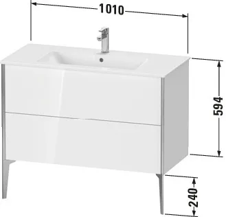 Duravit Waschtischunterschrank bodenstehend „XViu“ 101 × 59,4 × 48 cm in Nussbaum Natur