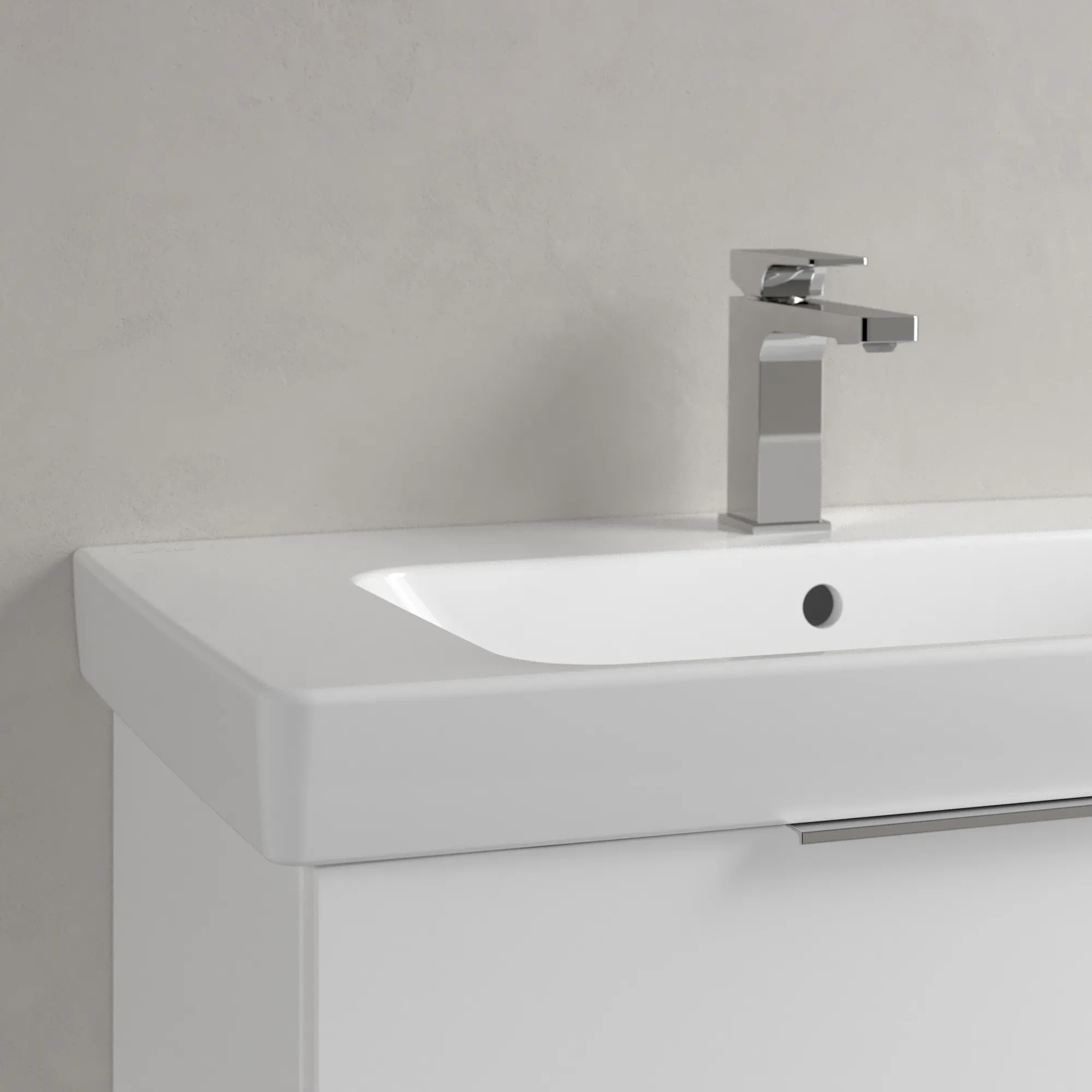 Villeroy & Boch Waschbecken „Architectura“ 800 × 455 × 165 mm, ohne Hahnlochbohrung, für Becken mittig