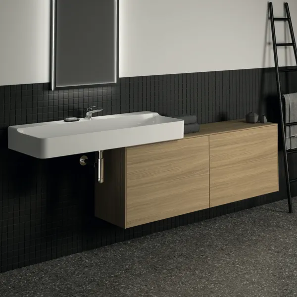 Ideal Standard Waschtischunterschrank „Conca“ 158,7 × 55 × 37,3 cm Eiche hell Furnier