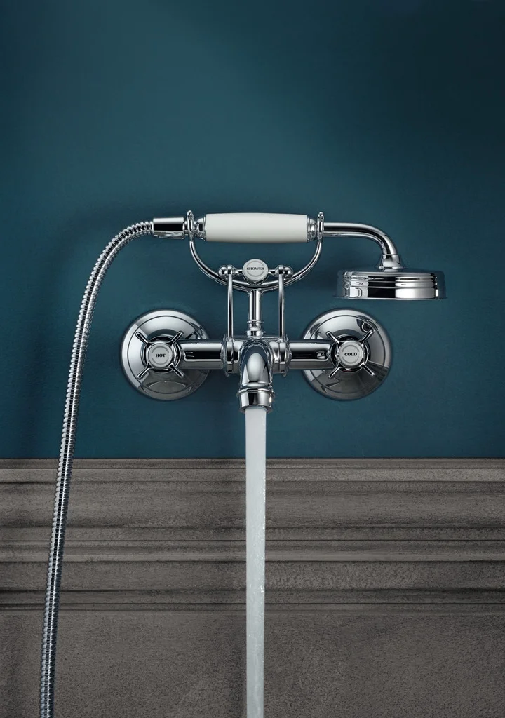 Hansgrohe AXOR Montreux 2-Griff Wannenarmatur Aufputz, Chrom, Ausladung 224 mm, Stichmaß 170 ±32 mm Hansgrohe AXOR Montreux 2-Griff Wannenarmatur Aufputz, Chrom, Ausladung 224 mm, Stichmaß 170 ±32 mm