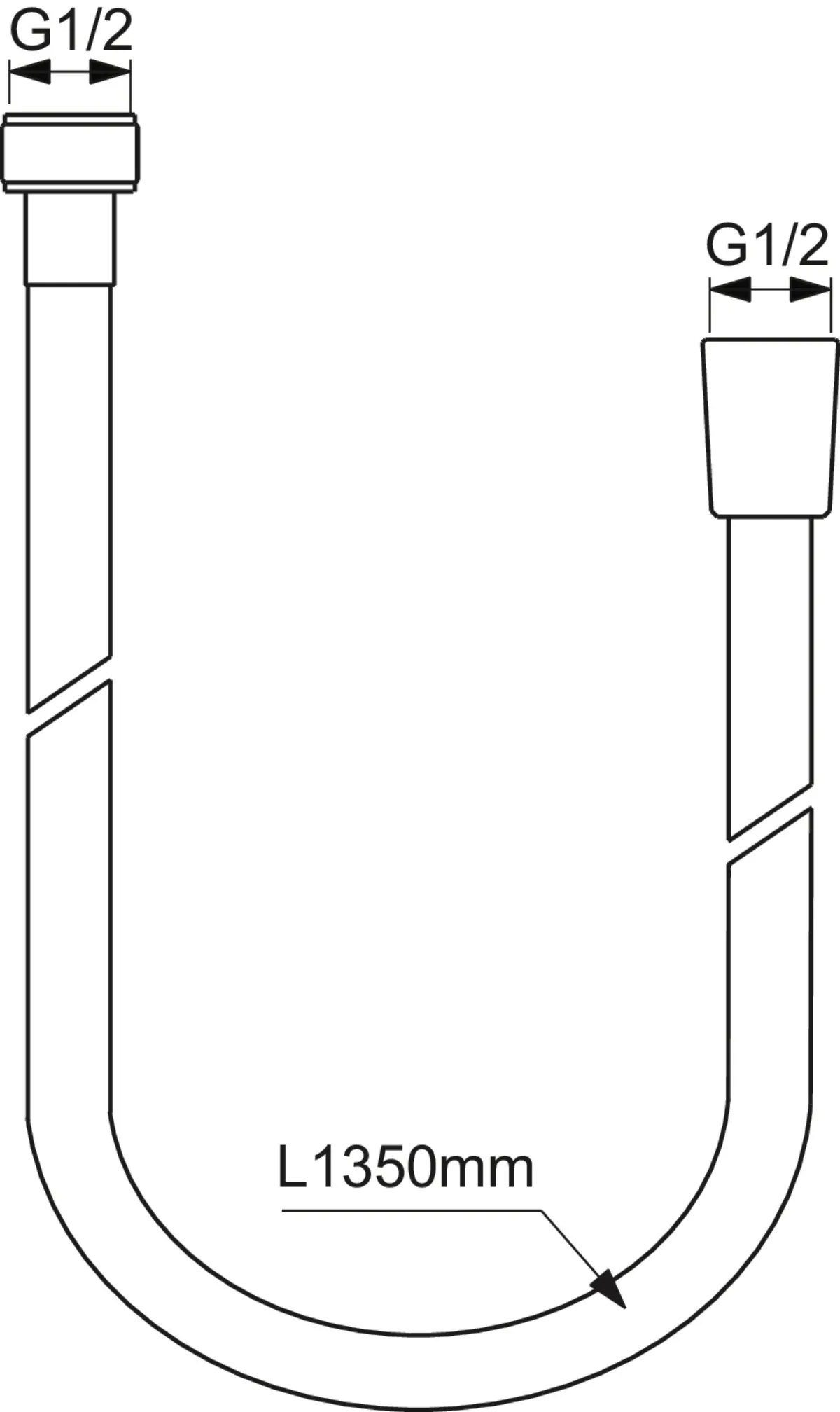 Brauseschlauch Idealrain 1350mm Ultraflex Chrom Brauseschlauch Idealrain 1350mm Ultraflex Chrom