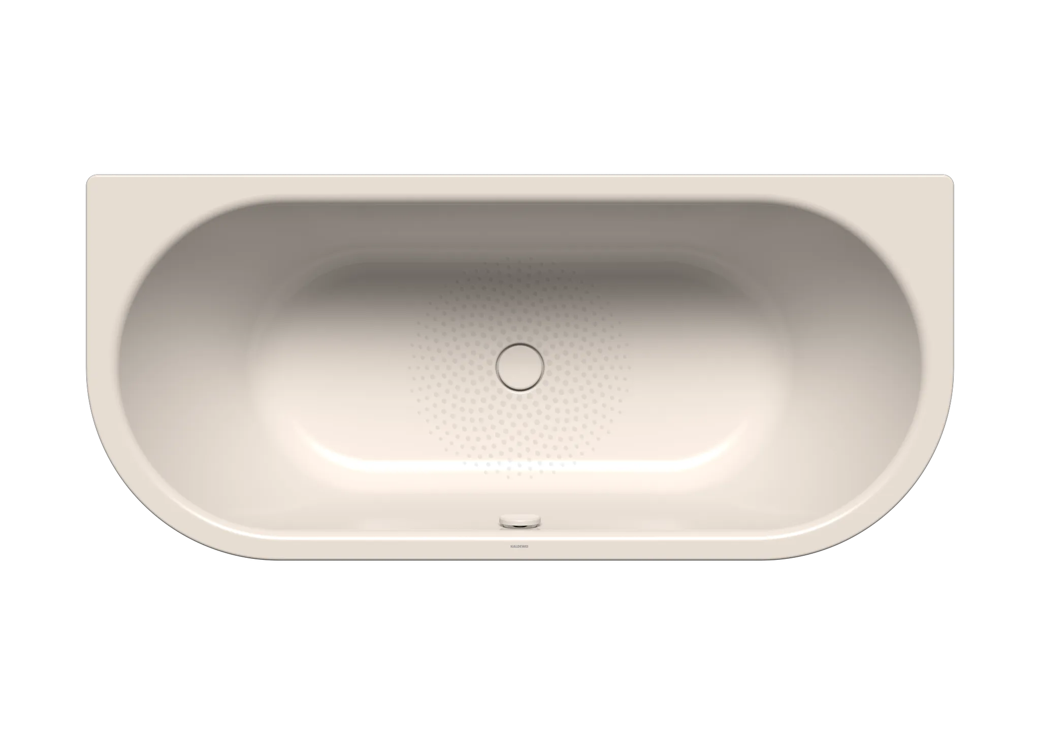 Kaldewei Badewanne „Centro Duo 2“ vorwand 180 × 80 cm mit Überlaufbohrung, in pergamon
