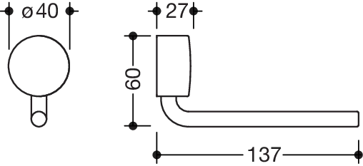 HEWI Reservetoilettenpapierhalter „System 815“ 4 × 13,3 × 6 cm