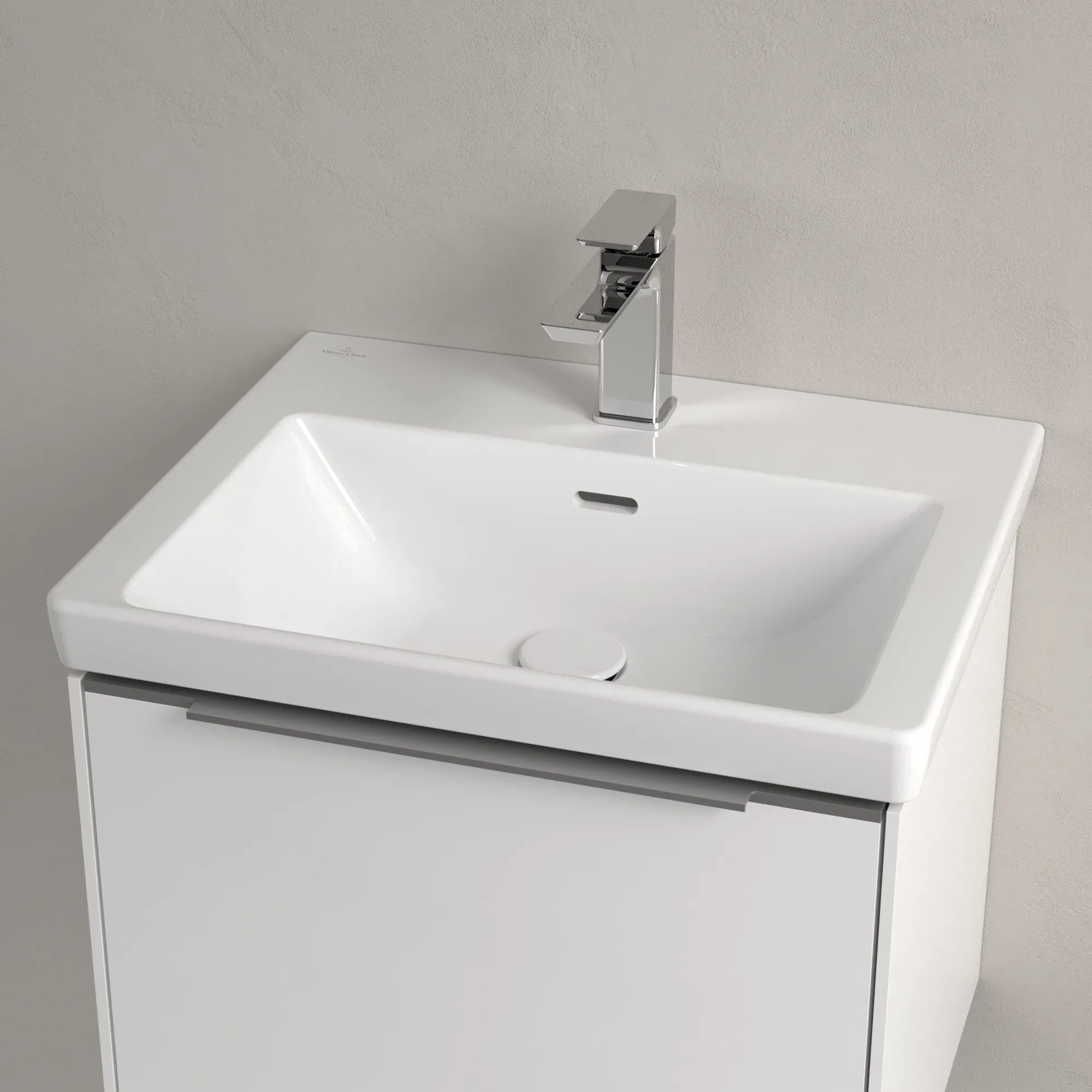 Villeroy & Boch Wandwaschtisch für Montage mit Möbel „Subway 3.0“ 550 × 440 × 165 mm, mit Hahnlochbohrung, Hahnlochposition mittig in Weiß Alpin Villeroy & Boch Wandwaschtisch für Montage mit Möbel „Subway 3.0“ 550 × 440 × 165 mm, mit Hahnlochbohrung, Hahnlochposition mittig in Weiß Alpin