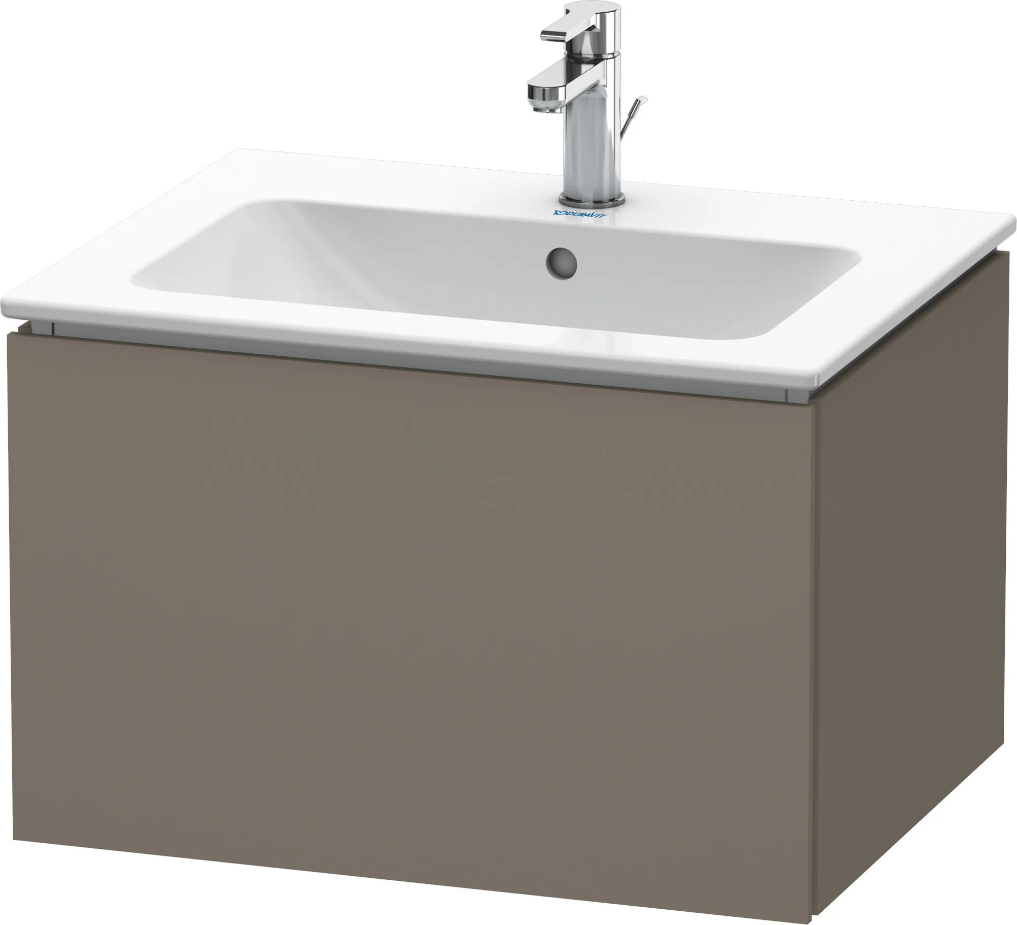 Duravit Waschtischunterschrank wandhängend „L-Cube“ 62 × 40 × 48,1 cm Flannel Grey Seidenmatt Duravit Waschtischunterschrank wandhängend „L-Cube“ 62 × 40 × 48,1 cm Flannel Grey Seidenmatt