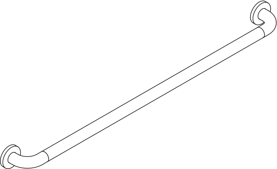 HEWI Handtuchhalter „Serie 477“ 107 × 3,3 × 9 cm in Apfelgrün