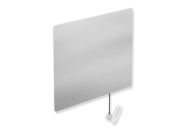 HEWI active+ Kippspiegel Serie 801, Kristallspiegel, Signalweiß, 599x540 mm