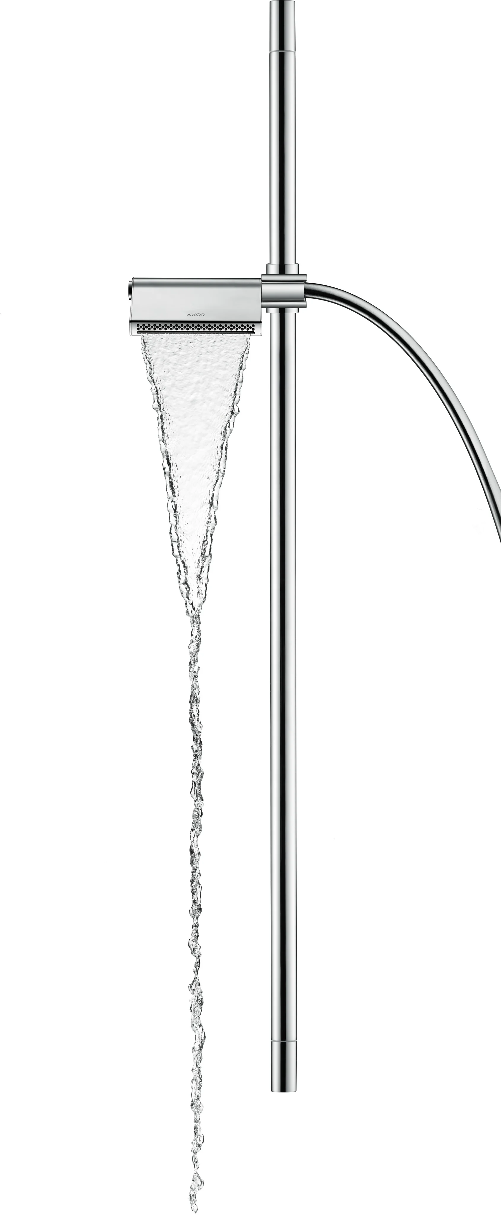 Hansgrohe AXOR One Brausenset 900 mm chrom, 124 x 24 mm Brausekopf, Rain und RainFlow Strahl, QuickClean, 11,5 l/min Durchfluss Hansgrohe AXOR One Brausenset 900 mm chrom, 124 x 24 mm Brausekopf, Rain und RainFlow Strahl, QuickClean, 11,5 l/min Durchfluss