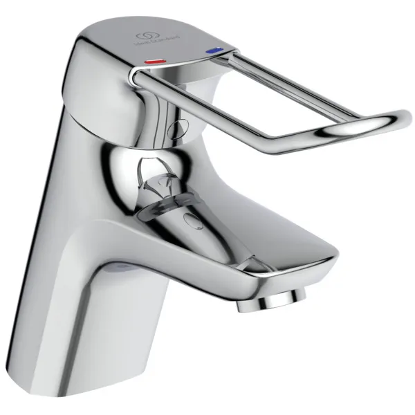 Waschtischarmatur Ceramix Blue, mit Bügelgriff, ohne Ablaufgarnitur, mit CU-Rohren, Ausladung 135mm, Chrom Waschtischarmatur Ceramix Blue, mit Bügelgriff, ohne Ablaufgarnitur, mit CU-Rohren, Ausladung 135mm, Chrom