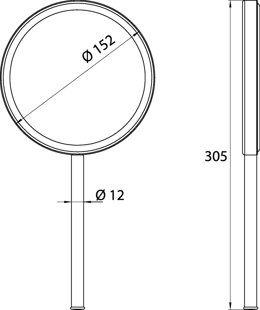emco Handspiegel „pure“ Rund in chrom emco Handspiegel „pure“ Rund in chrom