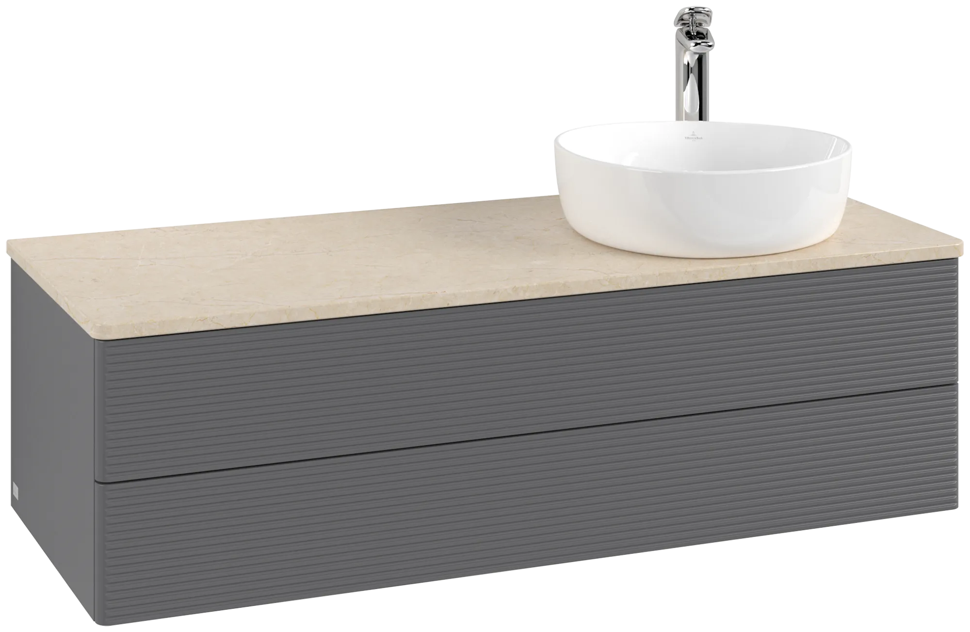 Villeroy & Boch Antao Waschbeckenunterschrank K23_5 1200x360x500mm Anthracite Matt Lacquer / Botticino