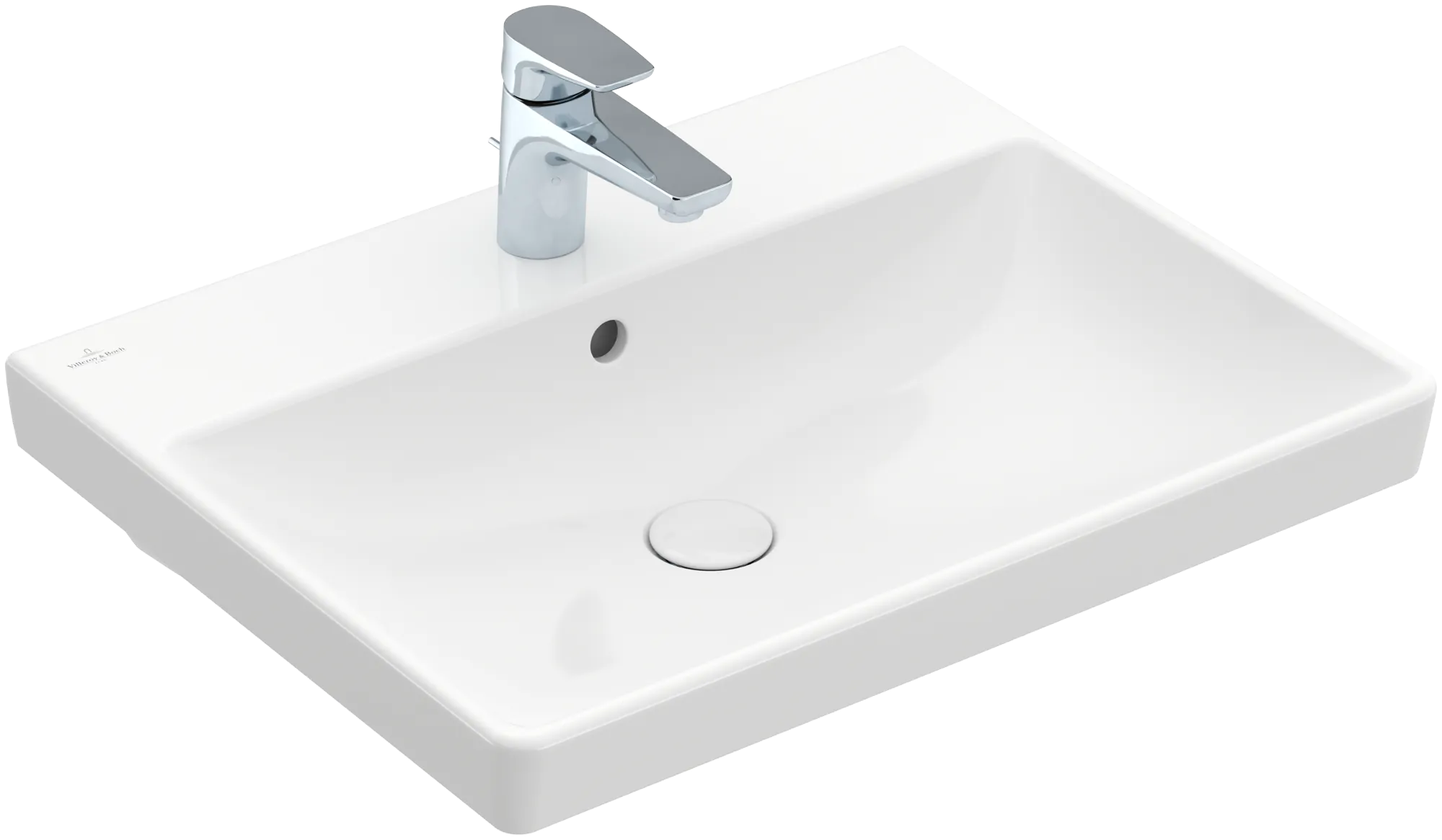 Villeroy & Boch Wandwaschtisch „Avento“ 600 × 470 × 155 mm, für Becken mittig, Hahnlochposition mittig, mit Hahnlochbohrung in Weiß Alpin Villeroy & Boch Wandwaschtisch „Avento“ 600 × 470 × 155 mm, für Becken mittig, Hahnlochposition mittig, mit Hahnlochbohrung in Weiß Alpin