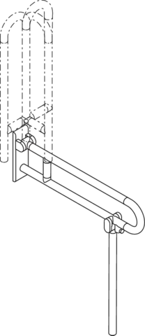 HEWI Stützklappgriff „Serie 801“ HEWI Stützklappgriff „Serie 801“