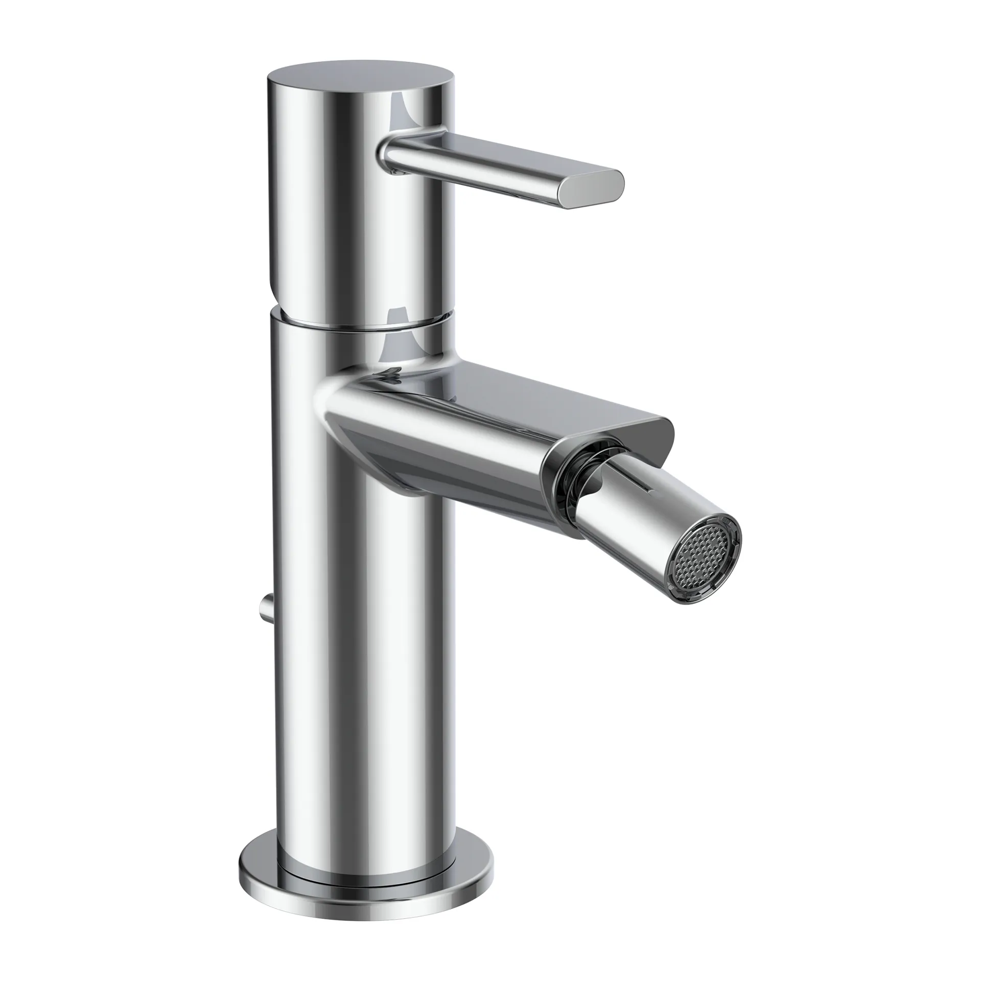 Einhebel-Bidetmischer MEDA Festauslauf Ausladung 95 mm mit Ablaufventil chrom Einhebel-Bidetmischer MEDA Festauslauf Ausladung 95 mm mit Ablaufventil chrom