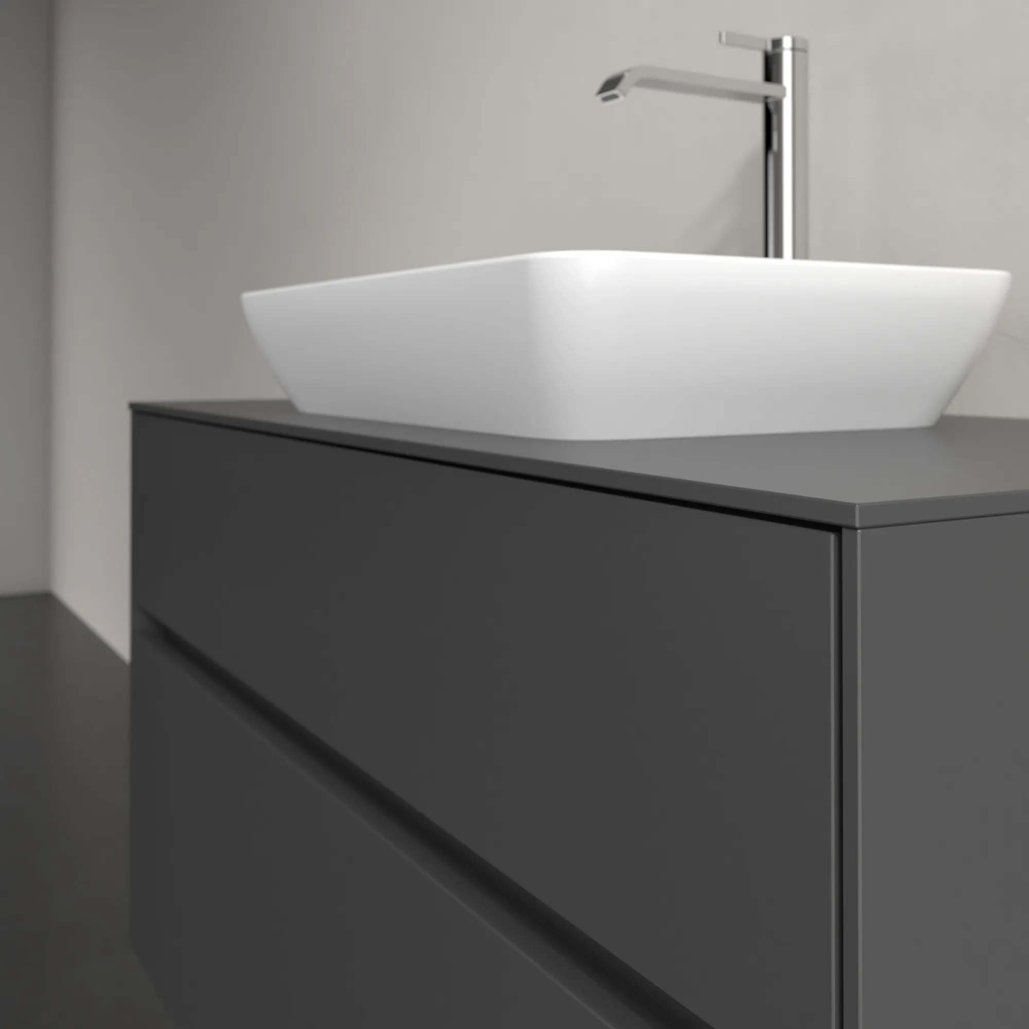 Villeroy & Boch Waschtischunterschrank „Collaro“ 1000 × 548 × 500 mm Graphite, ohne Beleuchtung, für Becken mittig Villeroy & Boch Waschtischunterschrank „Collaro“ 1000 × 548 × 500 mm Graphite, ohne Beleuchtung, für Becken mittig