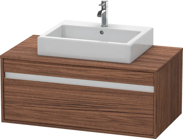 Duravit Waschtischunterschrank wandhängend „Ketho“ 100 × 42,6 × 55 cm Nussbaum Dunkel
