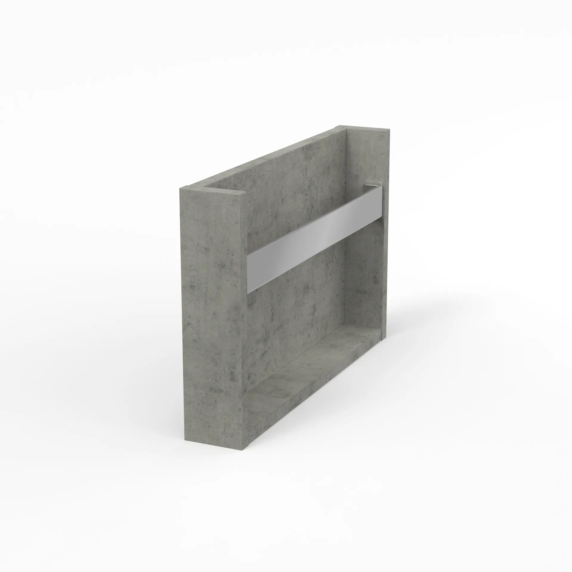 Konsolen vertikal - passend unterKonsole horizontalmit HandtuchhalterSchichtstoff Farbe: Madison-Grau|Größe: 8,5 × 52 × 34 cm