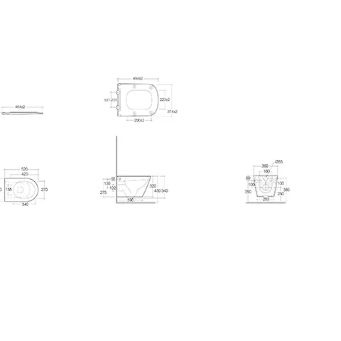 Kludi-RESA R Wand-WC U. WC-Sitz, verdeckte Befestigungen, Weiß glänzend Kludi-RESA R Wand-WC U. WC-Sitz, verdeckte Befestigungen, Weiß glänzend