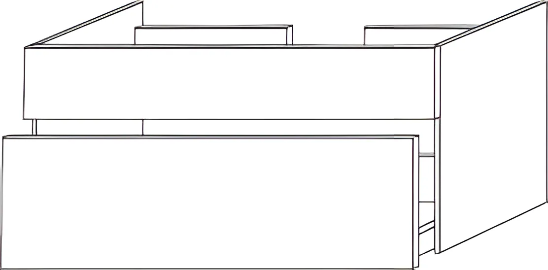 Sanipa Waschtischunterschrank „2morrow“ 1000 × 510 × 520 mm in Schwarz (matt)
