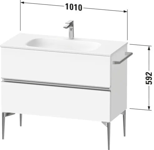 Duravit Waschtischunterschrank „Sivida“ 101 × 59,2 × 47,7 cm in Weiß Matt