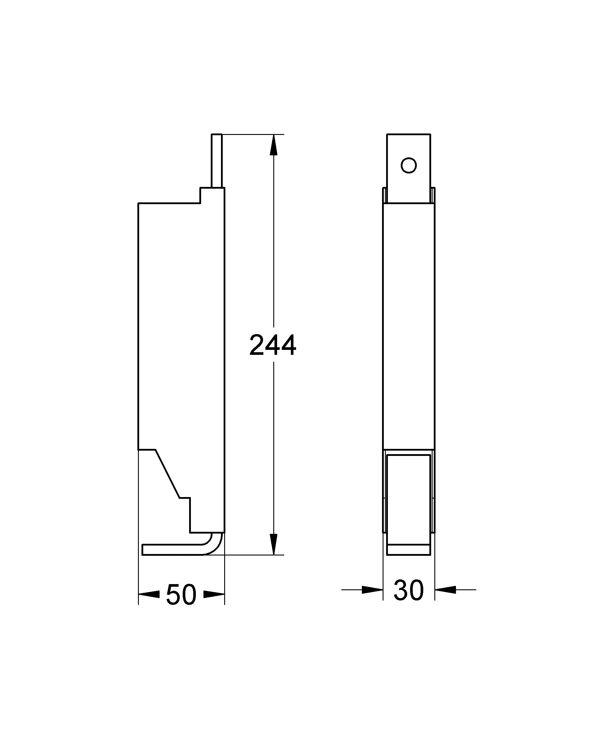 Abstützungsset Rapid SL 38779, für WCs, senkrechte Drucktraversen für Keramiken mit kleiner Auflagefläche < 205 mm