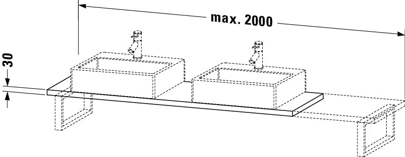 Duravit Konsole „DuraStyle“, links und rechts