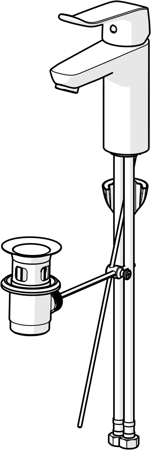 HansaCARE Waschtischarmatur HansaCARE 4601 Zugstangenablaufgarnitur Bedienungshebel lang Ausladung 114 Chrom HansaCARE Waschtischarmatur HansaCARE 4601 Zugstangenablaufgarnitur Bedienungshebel lang Ausladung 114 Chrom