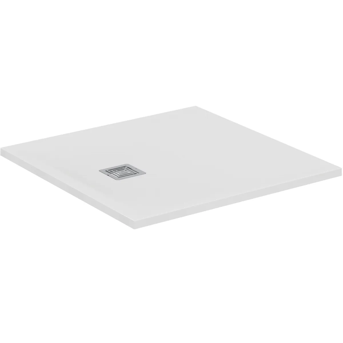 Ideal Standard Quadrat-Brausewanne Ultra Flat S +, Carraraweiß, 900x900 mm, Ablauf 25 cm Mitte/Seite, Bodenebener Einbau möglich Ideal Standard Quadrat-Brausewanne Ultra Flat S +, Carraraweiß, 900x900 mm, Ablauf 25 cm Mitte/Seite, Bodenebener Einbau möglich