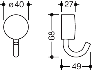 HEWI Handtuchhaken „System 815“ in / /