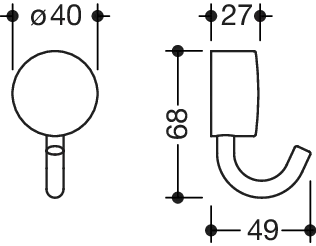 HEWI Handtuchhaken „System 815“ HEWI Handtuchhaken „System 815“