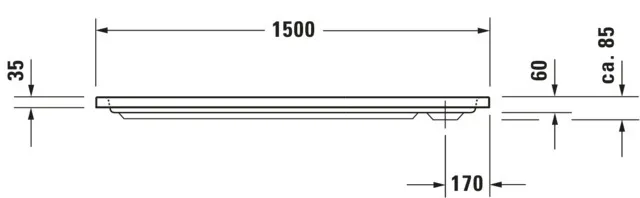 Duravit rechteck Duschwanne „D-Code“ 150 × 75 cm mit Antislip Duravit rechteck Duschwanne „D-Code“ 150 × 75 cm mit Antislip