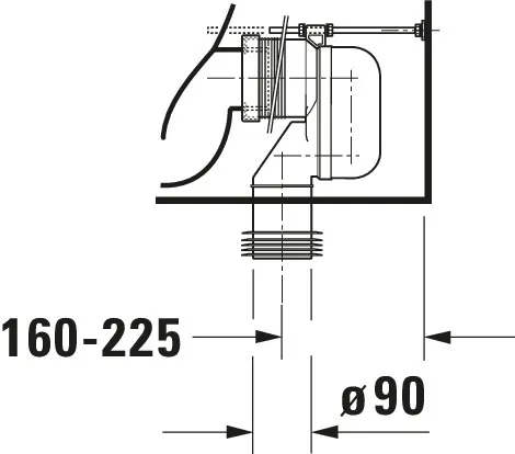 Stand-WC Kombi 650mm Viu, Weiß rimless, TS, Abgang vario