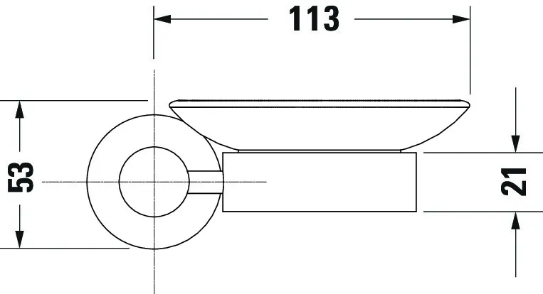 Seifenschale D-Code Seifenschale rechts, matt, chrom