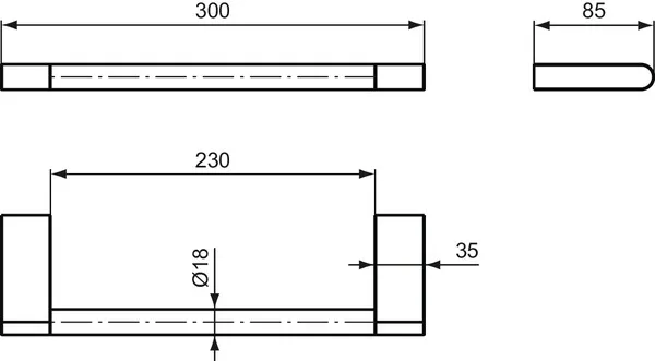 Handtuchhalter Connect 300mm, Chrom