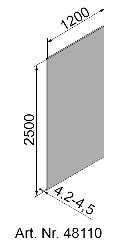 Hoesch Wandverkleidung „Renovierungssystem“ 120 × 250 cm in Weiß