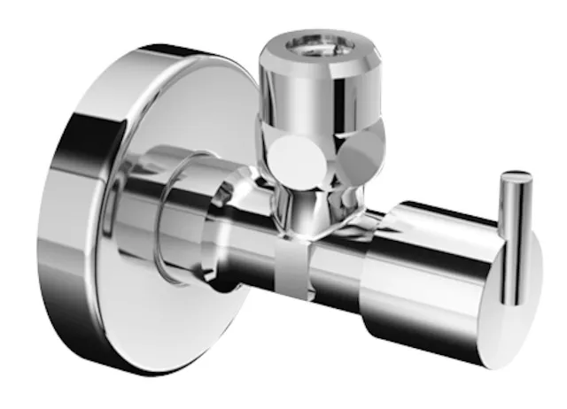 Eckventil mit Regulierfunktion PINT, Design-Griff, Schubrosette Ø 54 mm, DN 15 G 1/2 AG, Ø 10 mm (DN 10 G 3/8 AG), chrom Eckventil mit Regulierfunktion PINT, Design-Griff, Schubrosette Ø 54 mm, DN 15 G 1/2 AG, Ø 10 mm (DN 10 G 3/8 AG), chrom