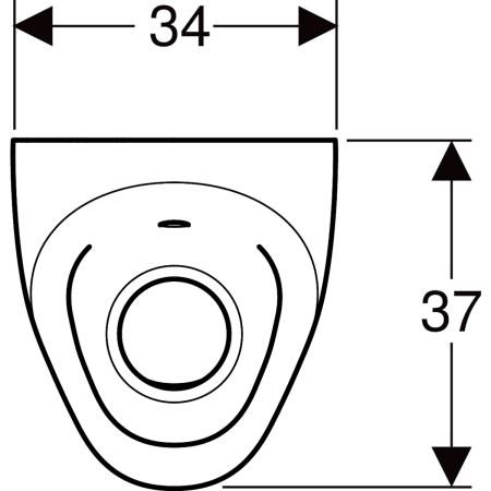 Urinal mit integrierter Steuerung Netzbetrieb „Selva“, Zulauf von oben, ohne Zielobjekt