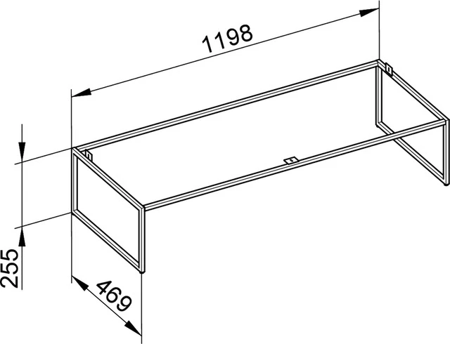 KEUCO Untergestell für Waschtischunterbau Modell 33198110005 „X-Line“ in Anthrazit KEUCO Untergestell für Waschtischunterbau Modell 33198110005 „X-Line“ in Anthrazit
