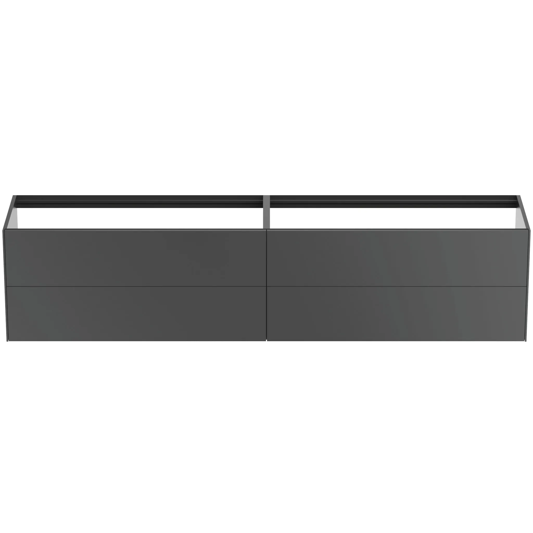 Ideal Standard Waschtischunterschrank „Conca“ 238,5 × 54 × 50,5 cm Anthrazit matt lackiert Ideal Standard Waschtischunterschrank „Conca“ 238,5 × 54 × 50,5 cm Anthrazit matt lackiert