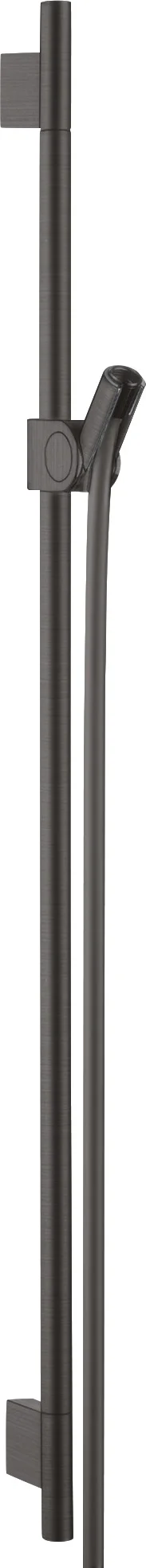 Hansgrohe AXOR Uno Brausestange 0,90 m mit Brauseschlauch 1,60 m, Brushed Black Chrome
