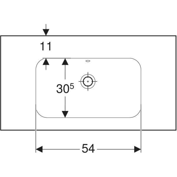 Wandwaschtisch mit Ablagefläche „iCon Light“, mittig, Ablagefläche links und rechts, rechteckig 90 × 48 cm Wandwaschtisch mit Ablagefläche „iCon Light“, mittig, Ablagefläche links und rechts, rechteckig 90 × 48 cm