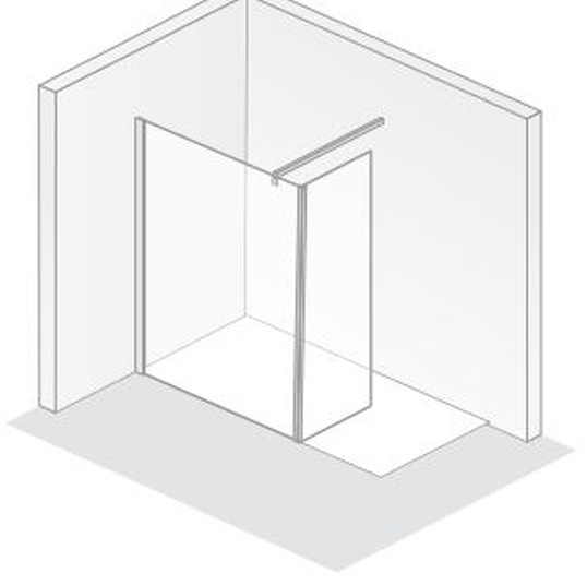 HSK Duschabtrennung Walk-In Frontelement mit Seitenteil „Atelier“ Walk in Glas Klar hell, H: 2000 mm HSK Duschabtrennung Walk-In Frontelement mit Seitenteil „Atelier“ Walk in Glas Klar hell, H: 2000 mm