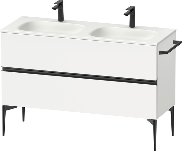 Duravit Waschtischunterschrank „Sivida“ 128 × 59,2 × 47,7 cm in Weiß Matt, Weiß Matt