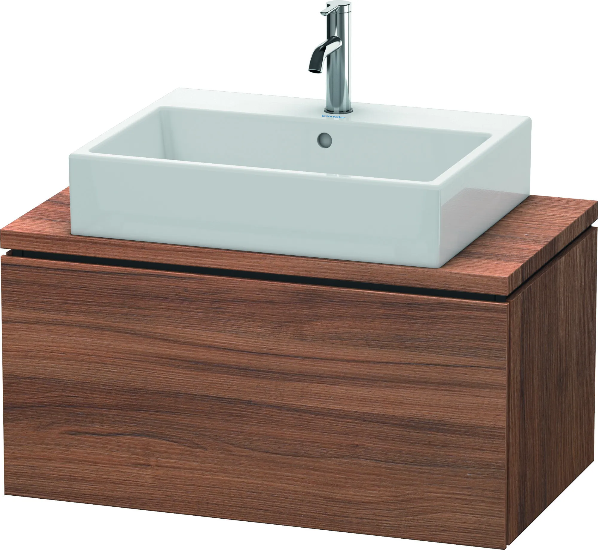 Duravit Waschtischunterschrank wandhängend „L-Cube“ 82 × 40 × 47,7 cm Nussbaum Natur