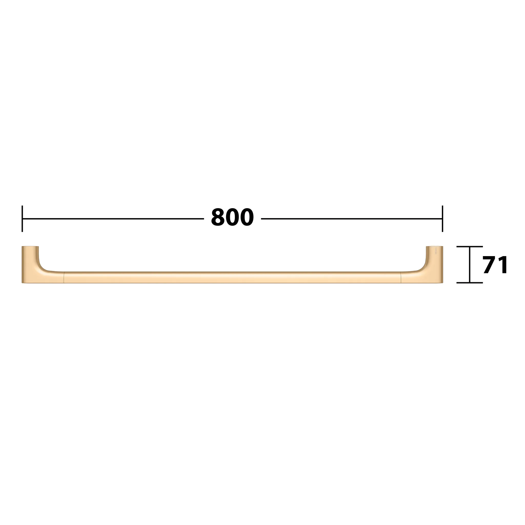 Edition 400 Badetuchhalter 800 mm Messing gebürstet