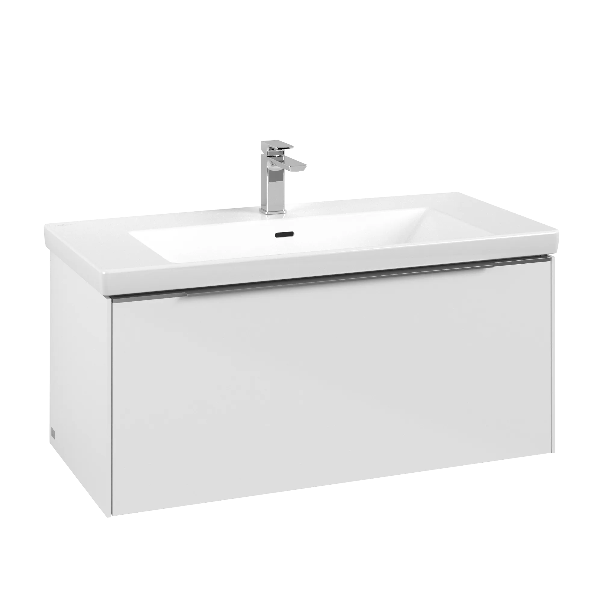 Villeroy & Boch Waschtischunterschrank „Subway 3.0“ für Schrankwaschtisch 97,3 × 42,9 × 47,8 × 47,8 cm 1 Auszug, Waschbecken mittig, mittig