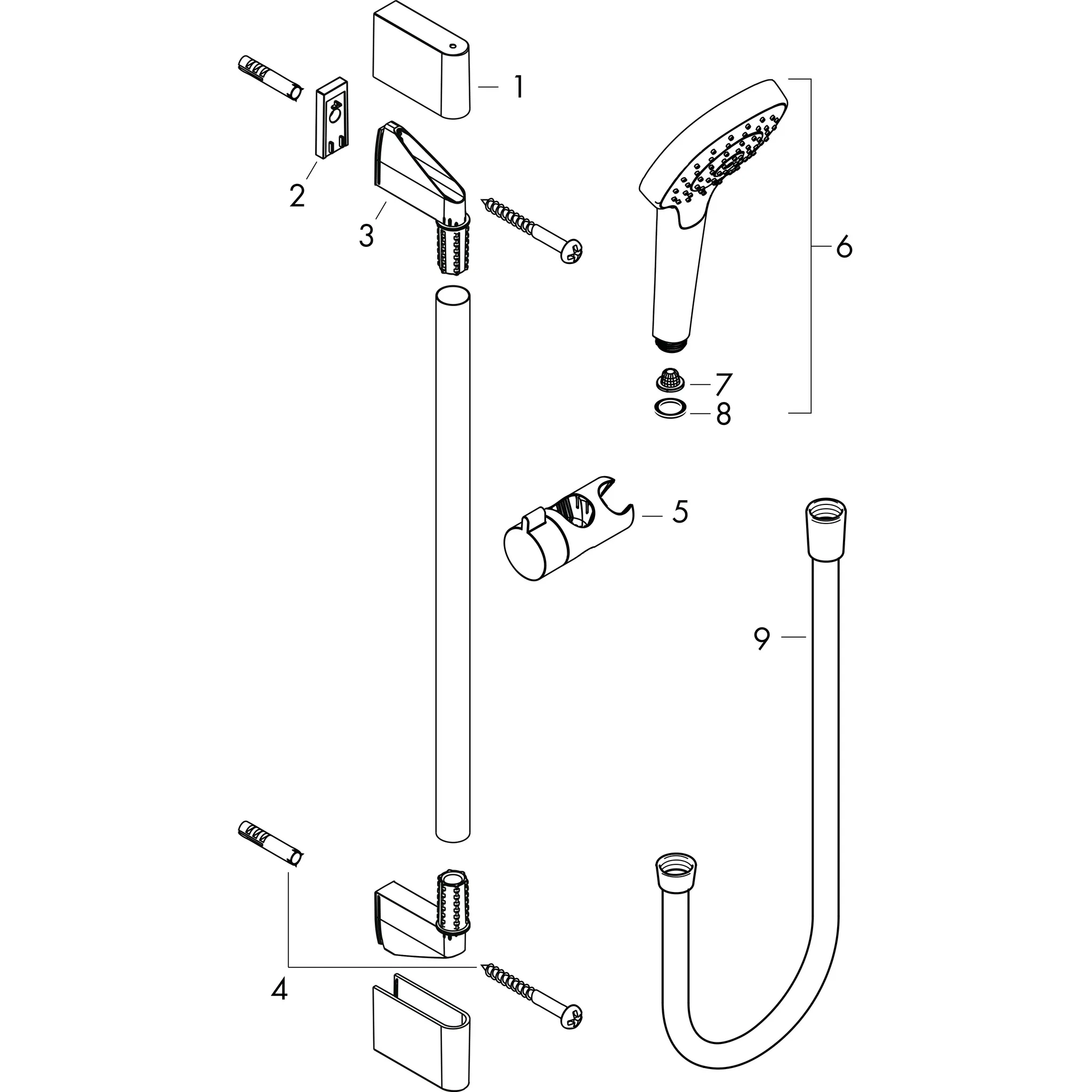 Brausenset Croma Select S Vario/ Unica'Crometta 650mm weiss/chrom Brausenset Croma Select S Vario/ Unica'Crometta 650mm weiss/chrom